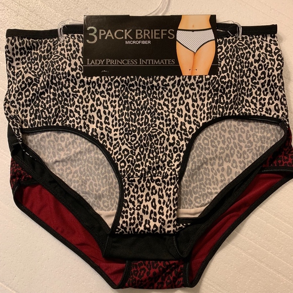 microfiber brief panty underwear new Lady Princess Intimates 3 pk